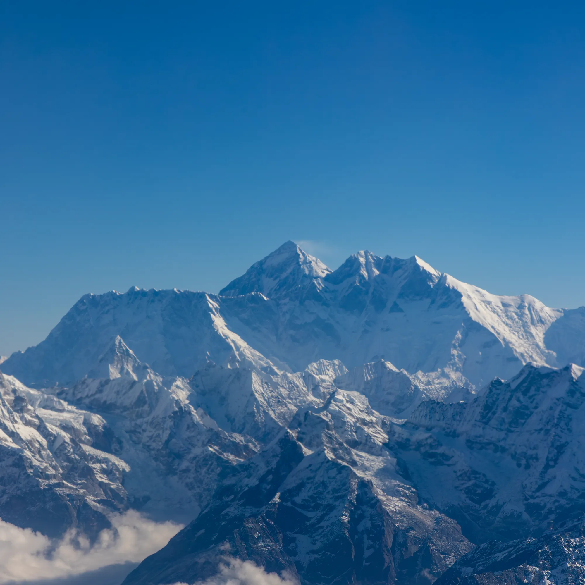 Da ist er, der Mount Everest.