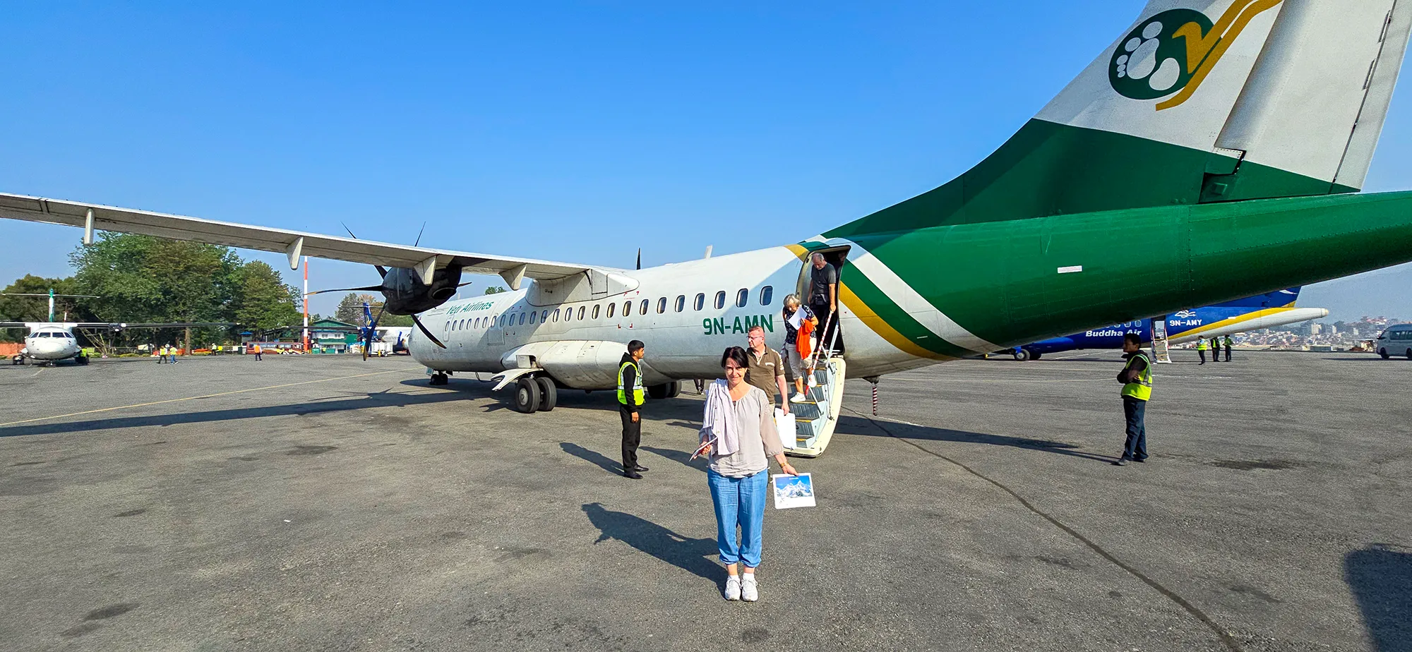 unser Flieger, nach der Landung gab es für jeden noch ein Zertifikat als Beweis das man den Mount Everest gesehen hat